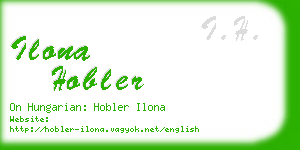 ilona hobler business card